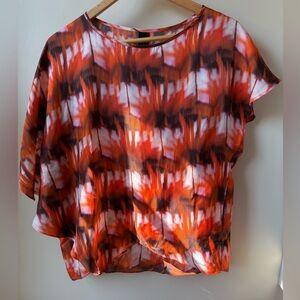 ZERO + MARIA CORNEJO Asymmetrical Top Blouse Contemporary‎ Flutter Tropical 6